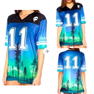 Blackmilk Aurora Borealis Skye Sky Touchdown Jersey oversized* XXS